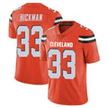 C.Browns #33 Ronnie Hickman Player Orange Alternate Vapor Untouchable Limited Home Game Jdoa Stitched Jerseys