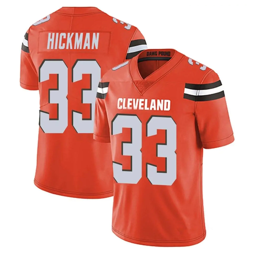 C.Browns #33 Ronnie Hickman Player Orange Alternate Vapor Untouchable Limited Home Game Jdoa Stitched Jerseys