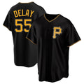 P.Pirates #55 Jason Delay Player Black Alternate 2025 Home Game Jdoa Stitched Jerseys