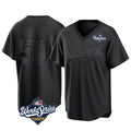 LA.Dodgers #50 Mookie Betts Player Black World Series Pitch Fashion T-shirt Jdoa Stitched Jerseys