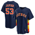 H.Astros #53 Cristian Javier Player Navy Home Game Jdoa Stitched Jerseys