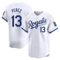 KC.Royals #13 Salvador Perez Player White Alt Limited Home Jdoa Stitched Jerseys