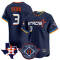 H.Astros #3 Jeremy Pena Player Navy City Connect Texas Patch Vapor Premier Limited Home Jdoa Stitched Jerseys