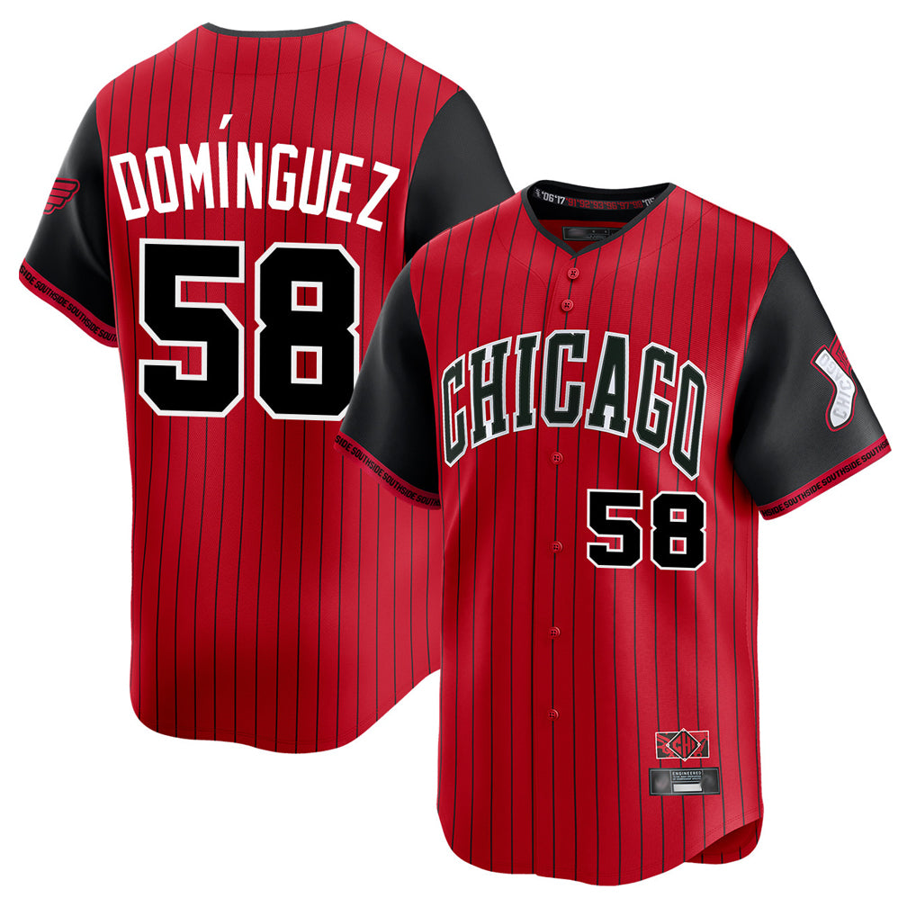 C.White Sox #58 Seranthony Dom¨ªnguez Player Red City Connect Limited Home Jdoa Stitched Jerseys