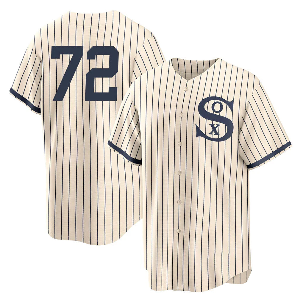 C.White Sox #72 Carlton Fisk Player Cream Field of Dreams Home Game Jdoa Stitched Jerseys