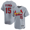 St. Louis Cardinals #15 Jose Fermin Player Gray Home Limited Jdoa Stitched Jerseys