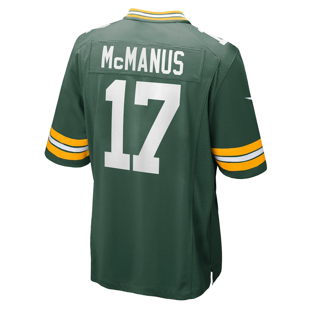 Jdoa GB.Packers #17 Brandon McManus Green Team Game Jersey