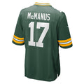 Jdoa GB.Packers #17 Brandon McManus Green Team Game Jersey