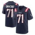 NE.Patriots #71 Mike Onwenu Player Navy Home Game Jdoa Stitched Jerseys