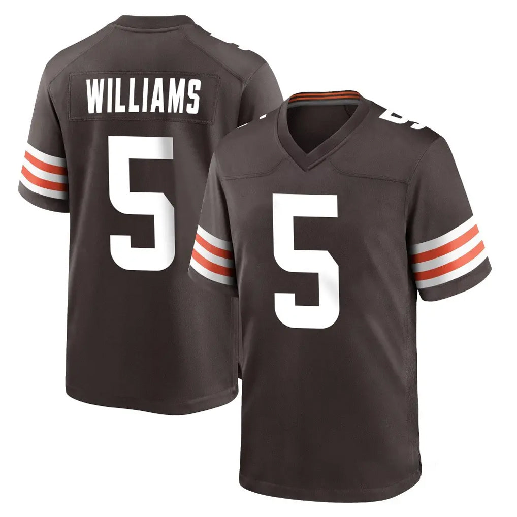 C.Browns #5 Quincy Williams Player Brown Home Game Jdoa Stitched Jerseys