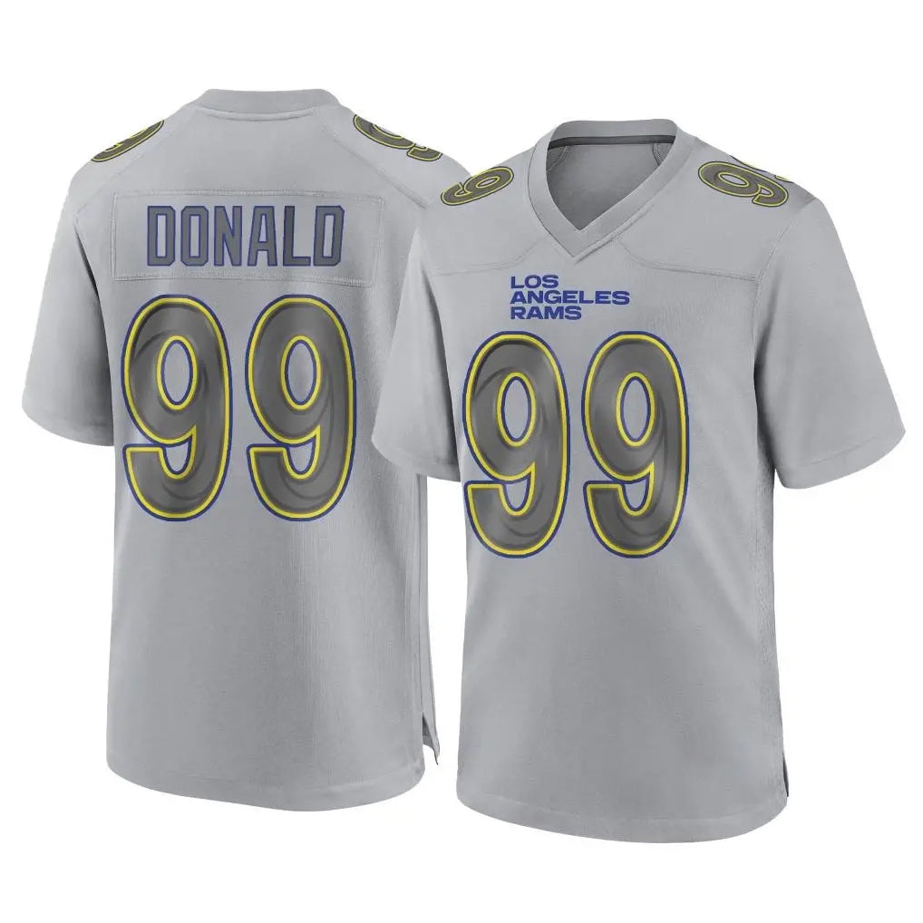 LA.Rams #99 Aaron Donald Player Gray Atmosphere Fashion Home Game Jdoa Stitched Jerseys