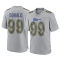 LA.Rams #99 Aaron Donald Player Gray Atmosphere Fashion Home Game Jdoa Stitched Jerseys