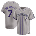C.Rockies #7 Matt Holliday Player Gray Limited Home Jdoa Stitched Jerseys