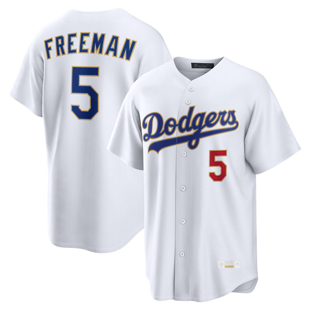 LA.Dodgers #5 Freddie Freeman Player Gold White 2026 Collection Stadium Limited Jdoa Stitched Jerseys