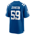 Jdoa IN.Colts #59 Buddy Johnson Royal Team Game Jersey