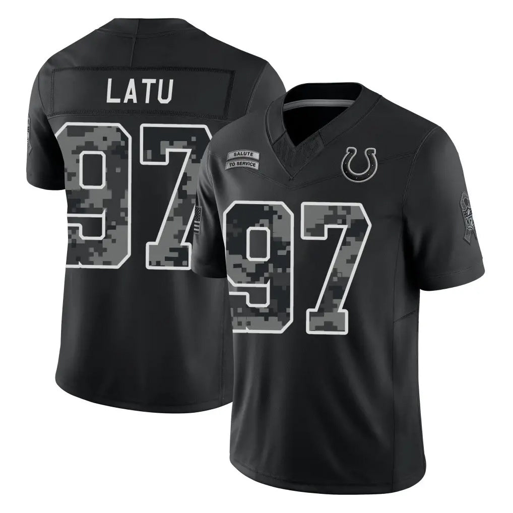 IN.Colts #97 Laiatu Latu Player Black Limited 2026 Salute to Service Home Game Hdoa Stitched Jerseys