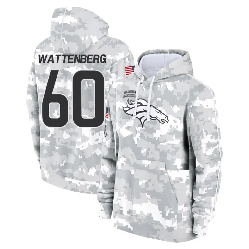 D.Broncos #60 Luke Wattenberg Player Arctic Camo Salute to Service Hoodies Limited Game Jdoa Stitched Jerseys