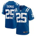 Jdoa IN.Colts #25 Rodney Thomas Royal Player Game Jersey