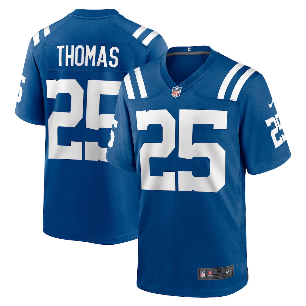 Jdoa IN.Colts #25 Rodney Thomas Royal Player Game Jersey
