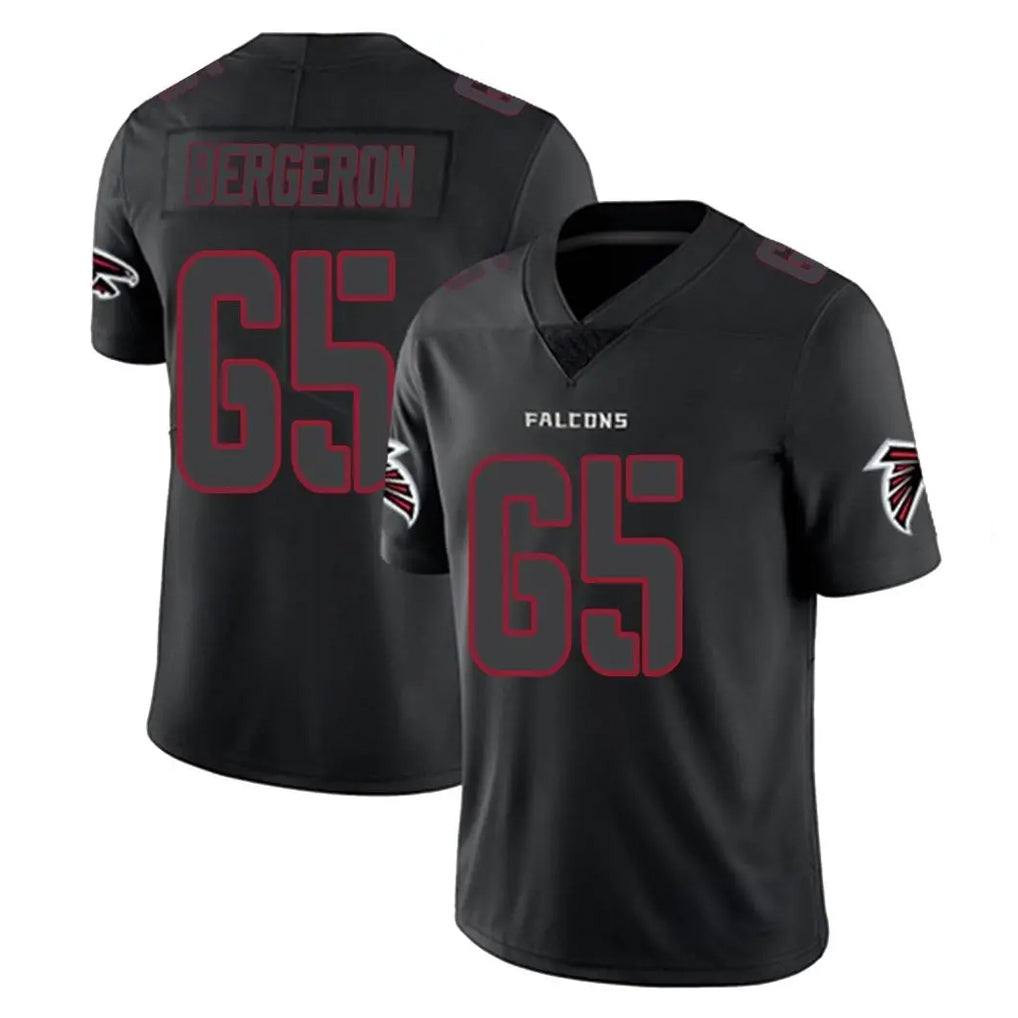 A.Falcons #65 Matthew Bergeron Player Black Impact Limited Game Jdoa Stitched Jerseys
