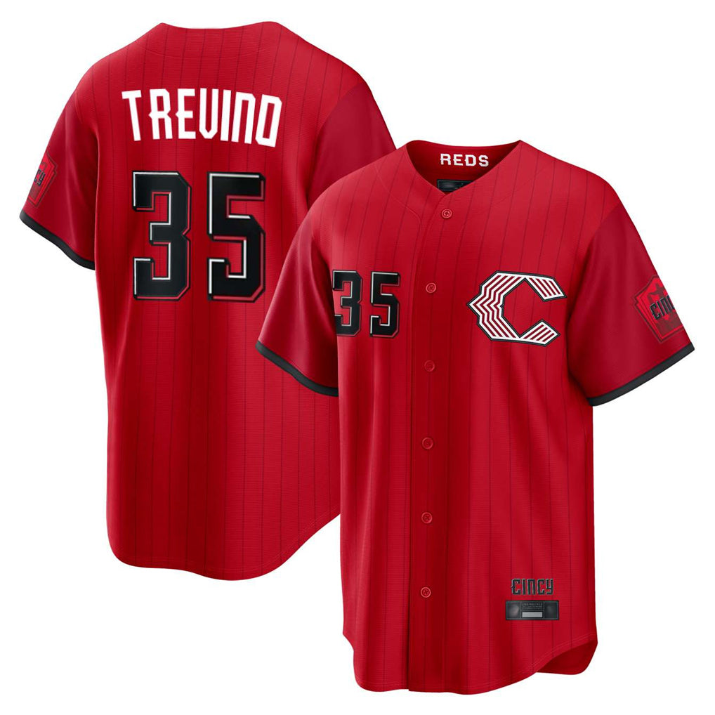 C.Reds #35 Jose Trevino Player Red 2026 City Connect Home Game Jdoa Stitched Jerseys
