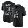 LA.Chargers #2 Elijah Molden Player Black Limited 2026 Salute to Service Home Game Stitched Jerseys