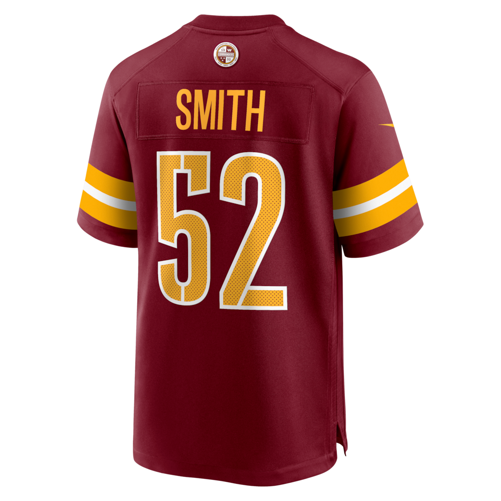 Jdoa W.Commanders #52 Preston Smith Burgundy Team Game Jersey