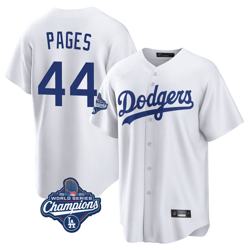 LA.Dodgers #44 Andy Pages Player White World Series Meet Game Home Jdoa Stitched Jerseys