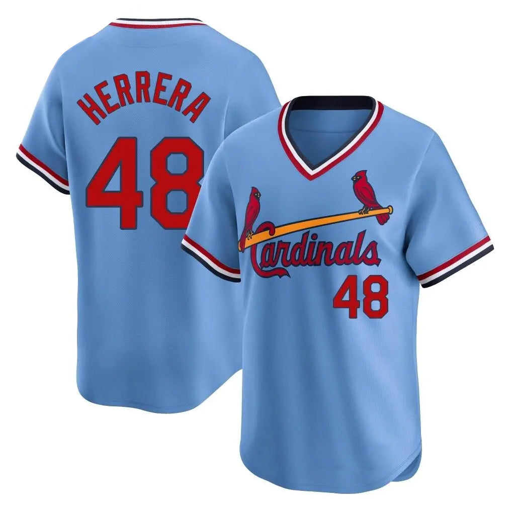 St. Louis Cardinals #48 Ivan Herrera Player Light Blue City Connect Home T-shirt Jdoa Stitched Jerseys