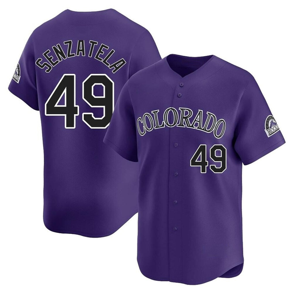 C.Rockies #49 Antonio Senzatela Player Purple Limited Home Jdoa Stitched Jerseys