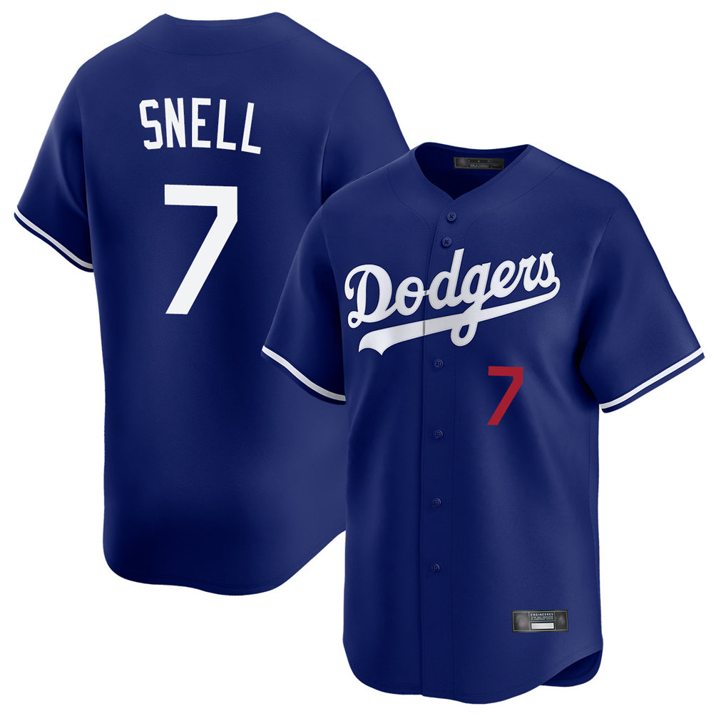 LA.Dodgers #7 Blake Snell Player Royal Limited Home Jdoa Stitched Jerseys