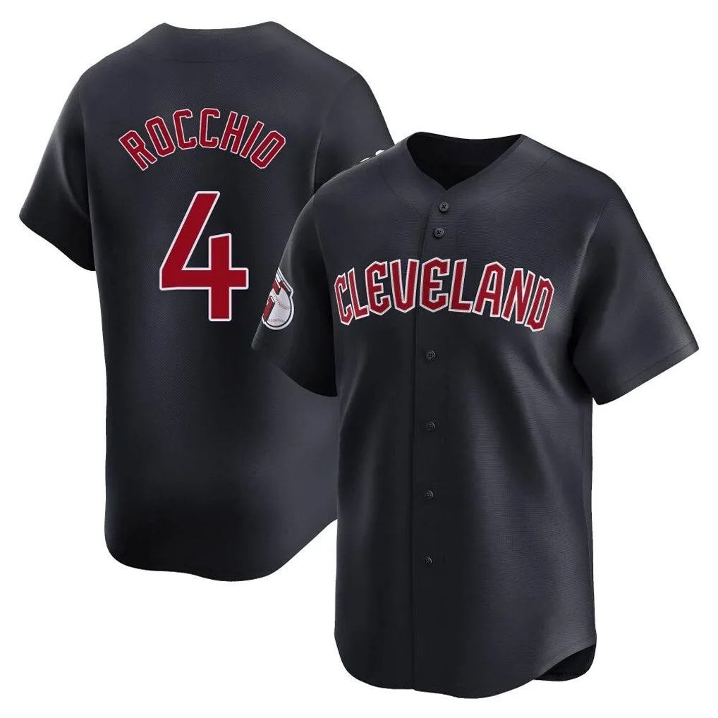 C.Guardians #4 Brayan Rocchio Player Navy Limited Home Game Jdoa Stitched Jerseys
