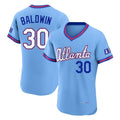 A.Braves #30 Drake Baldwin Player Powder Blue 2026 City Connect T-shirt Limited Elite Home Game Jdoa Stitched Jerseys
