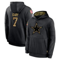 D.Cowboys #7 Rashan Gary Player Black Salute to Service Pullover Hoodies Limited Jdoa Stitched Jerseys