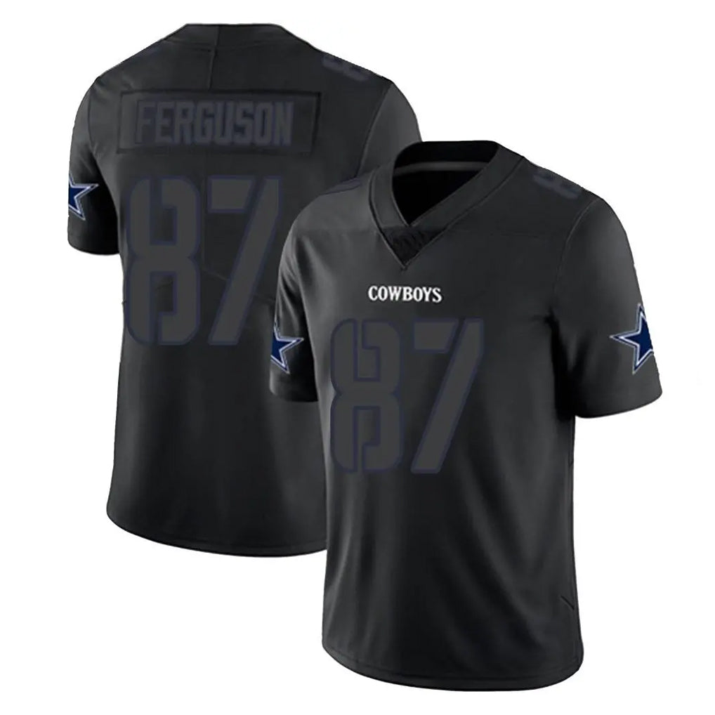 D.Cowboys #87 Jake Ferguson Player Black Impact Limited Home Game Jdoa Stitched Jerseys