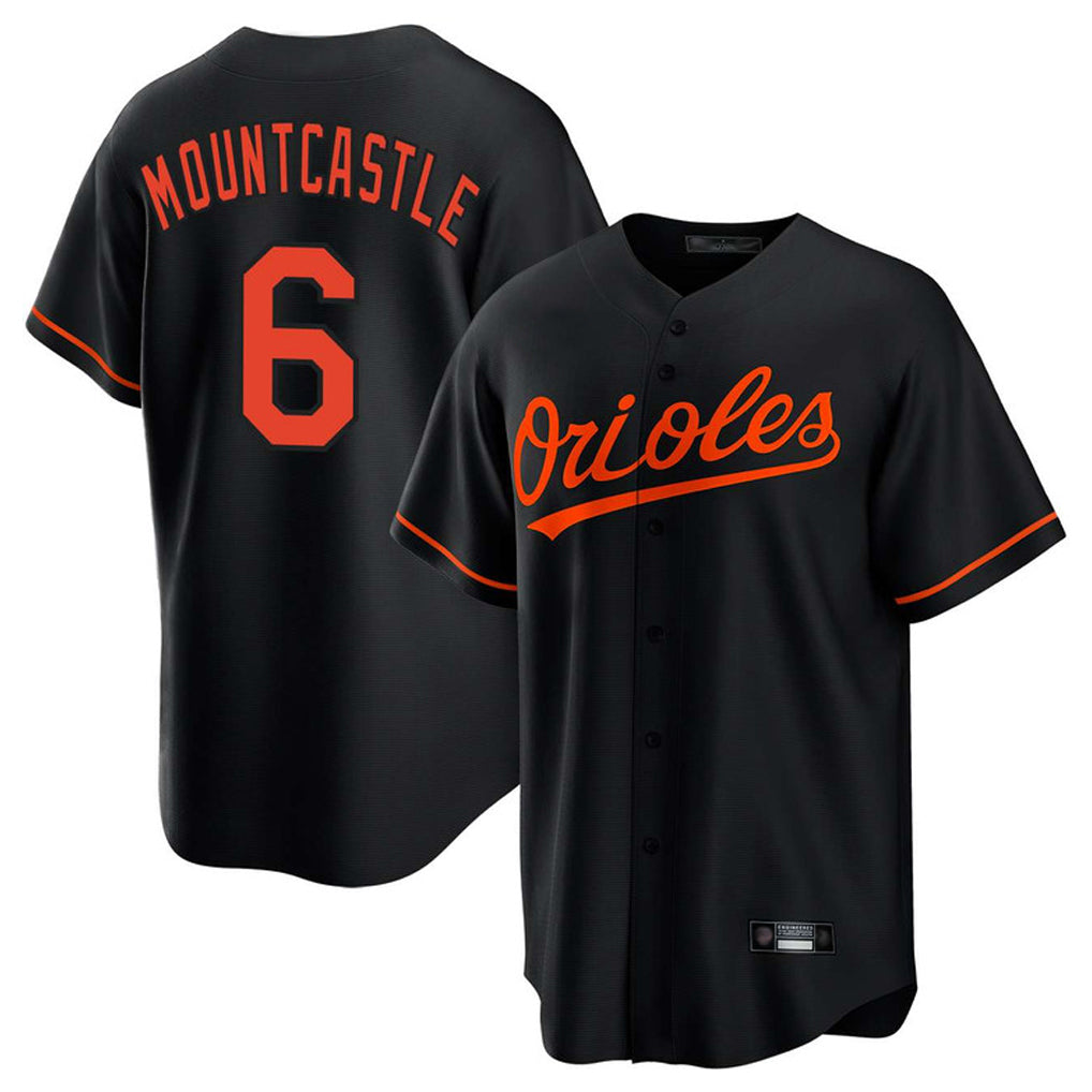 B.Orioles #6 Ryan Mountcastle Player Black Home Game Jdoa Stitched Jerseys