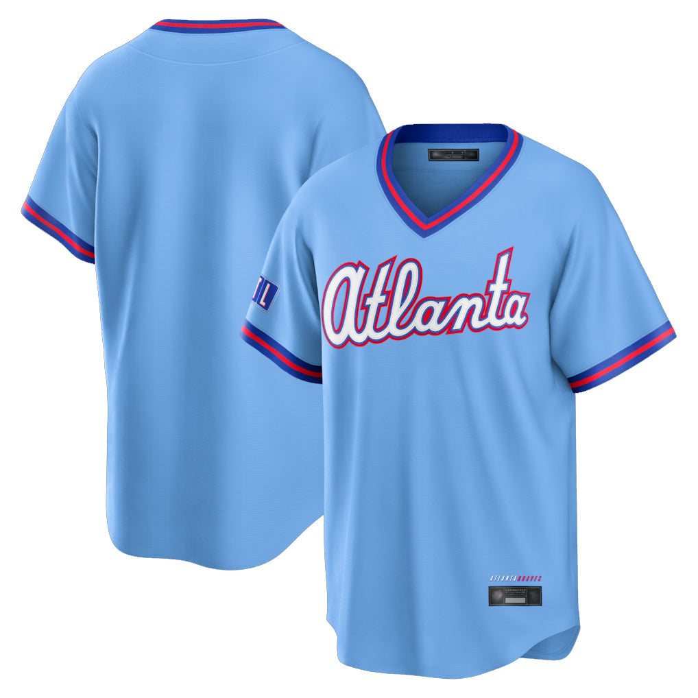 A.Braves ## Braves Blank Player Powder Blue 2026 City Connect T-shirt Home Game Jdoa Stitched Jerseys