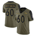 D.Broncos #60 Luke Wattenberg Player Olive Salute To Service Limited Game Jdoa Stitched Jerseys