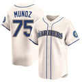 S.Mariners #75 Andres Munoz Player Cream Home Limited Jdoa Stitched Jerseys