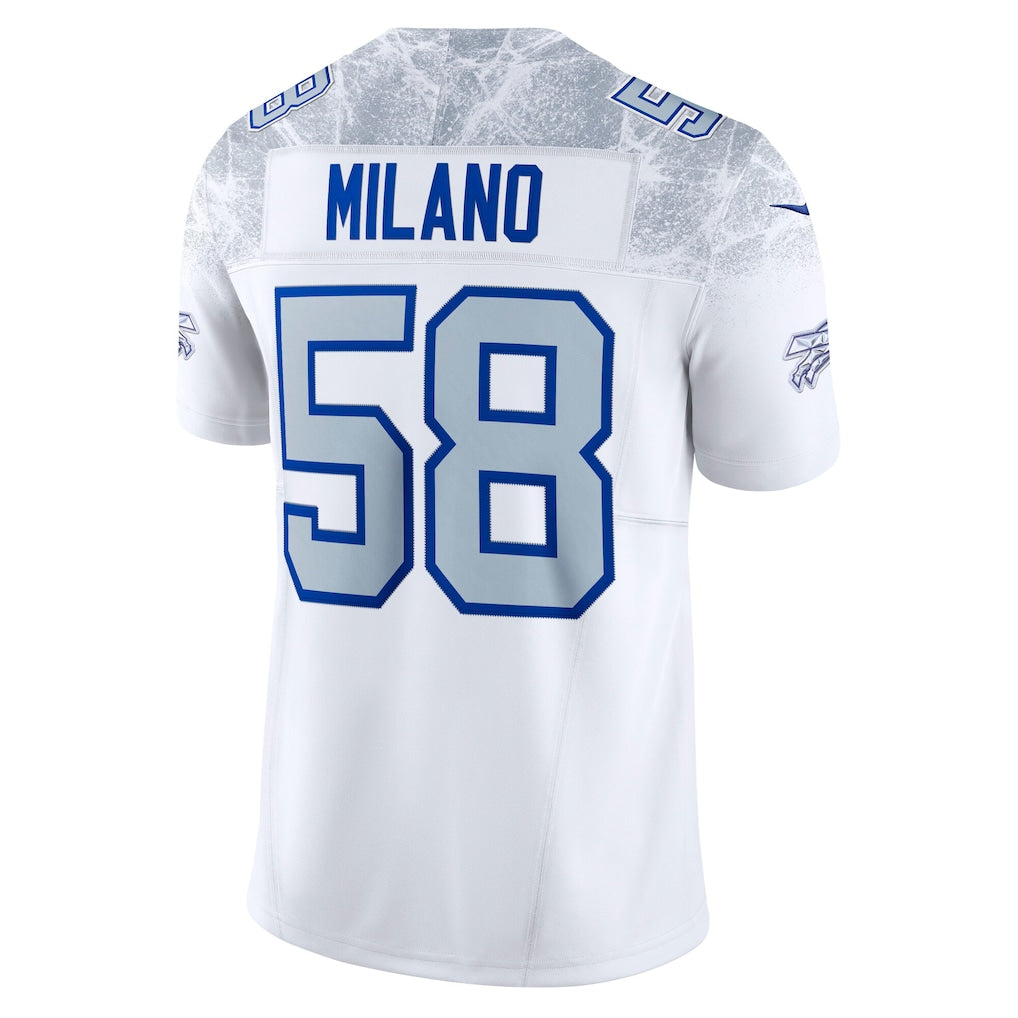 Jdoa B.Bills #58 Matt Milano White 2025 Rivalries Collection Limited Jersey