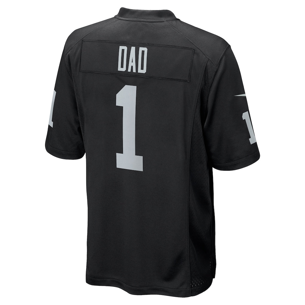 Jdoa LV.Raiders #1 Dad Black Game Jersey