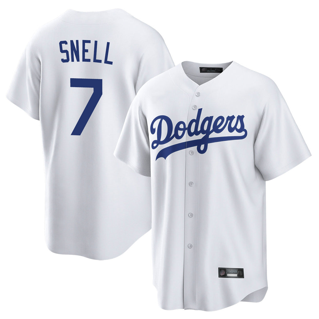 LA.Dodgers #7 Blake Snell Player White Game Jdoa Stitched Jerseys