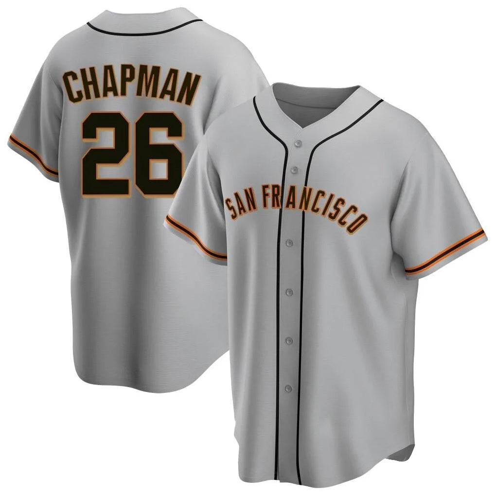 SF.Giants #26 Matt Chapman Player Gray Home Game Jdoa Stitched Jerseys