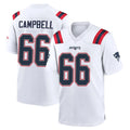 NE.Patriots #66 Will Campbell Player White Home Game Jdoa Stitched Jerseys