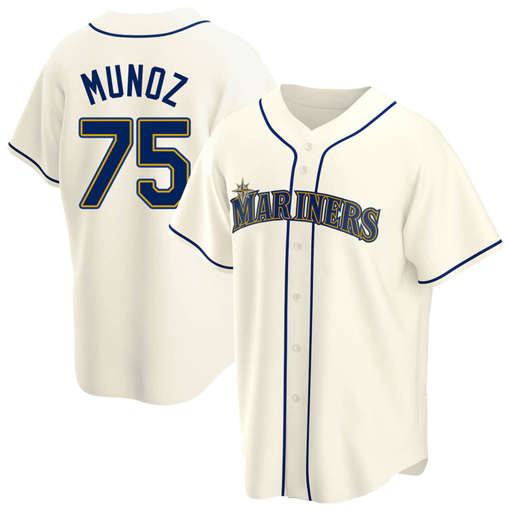 S.Mariners #75 Andres Munoz Player Cream Home Game Jdoa Stitched Jerseys