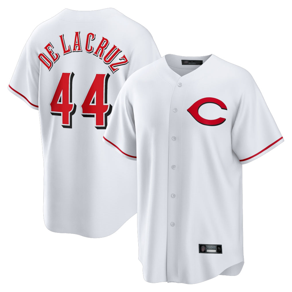 C.Reds #44 Elly De La Cruz Player White Home Game Jdoa Stitched Jerseys