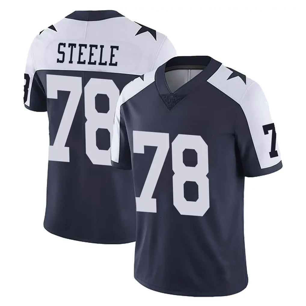 D.Cowboys #78 Terence Steele Player Navy-White Limited Alternate Vapor Untouchable Home Game Jdoa Stitched Jerseys