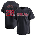 C.Guardians #28 Tanner Bibee Player Navy Limited Home Game Jdoa Stitched Jerseys