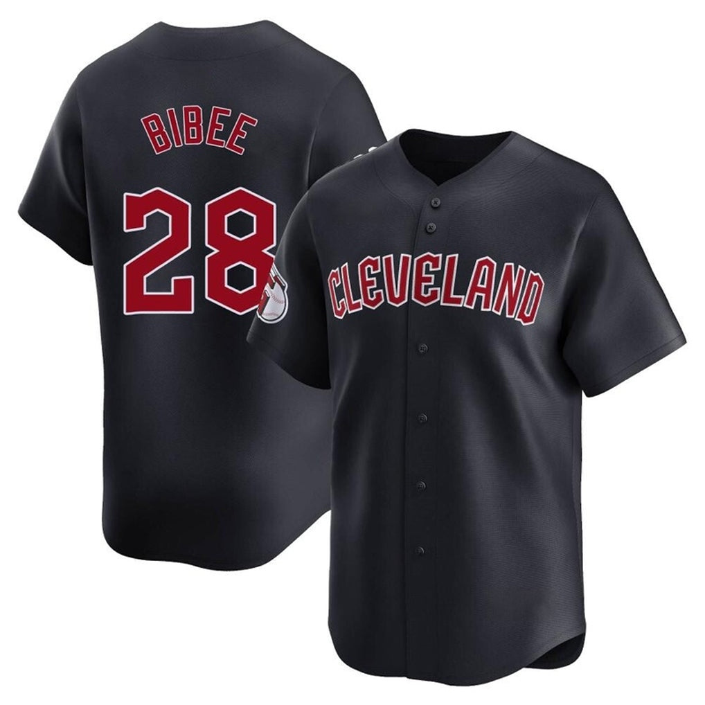 C.Guardians #28 Tanner Bibee Player Navy Limited Home Game Jdoa Stitched Jerseys