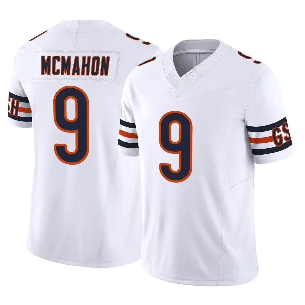 C.Bears #9 Jim McMahon Player White Vapor F.U.S.E. Limited Home Game Jdoa Stitched Jerseys